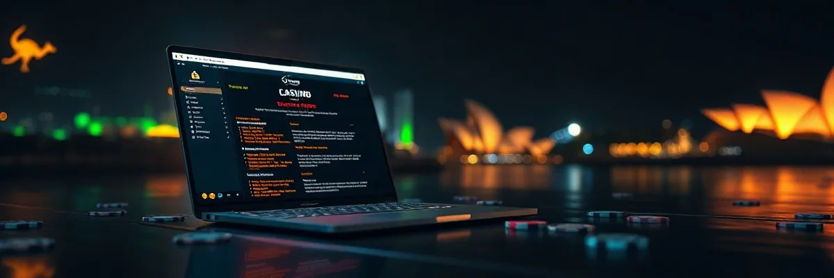 Warning Signs in the Cashier and the Terms Page for players in Australia
